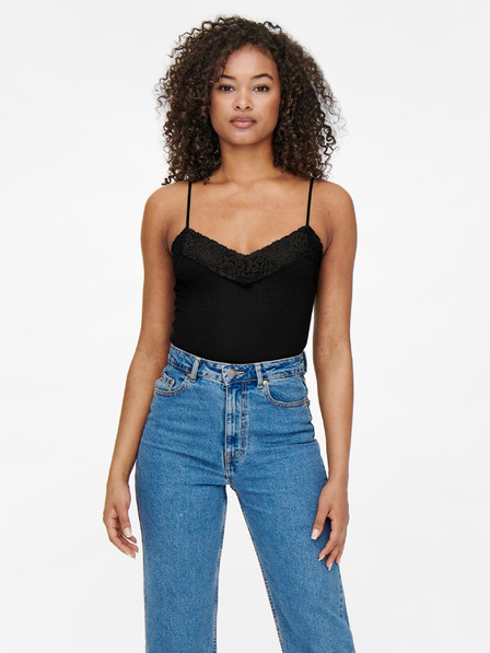 ONLY Fekete női csipkés tank top ONLY Tilde