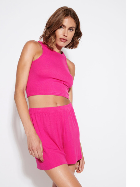 ONLY Sötét rózsaszín Női Crop Top Tank Top ONLY Belia