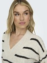 ONLY Krémszínű női ONLY New Tessa csíkos pulóveres midi ONLY New