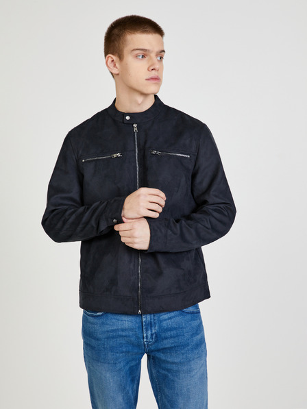 ONLY & SONS Fekete szarvasbőr kabát ONLY & SONS Willow