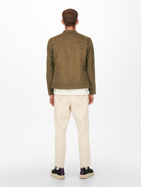 ONLY & SONS Barna szarvasbőr kabát ONLY & SONS Willow