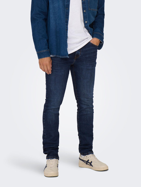 ONLY & SONS Sötétkék férfi slim fit farmernadrág ONLY & SONS Loom