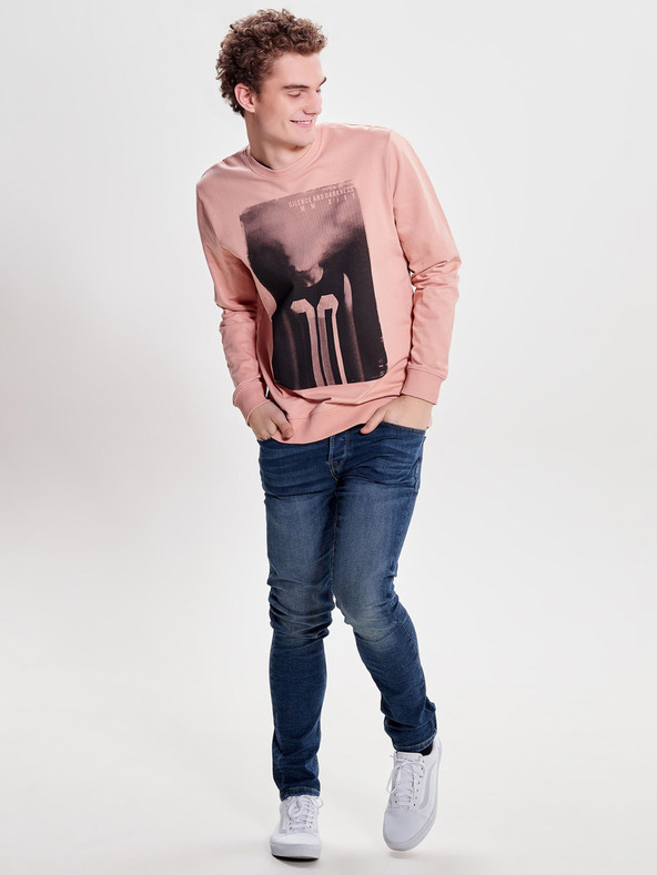 ONLY & SONS Kék skinny farmer hímzett hatással ONLY & SONS Loom