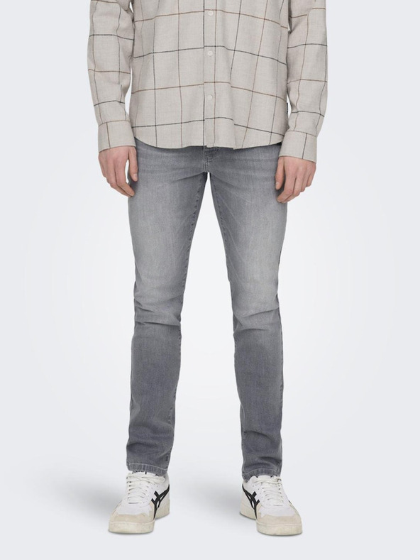 ONLY & SONS Szürke férfi karcsúsított farmer ONLY & SONS Loom