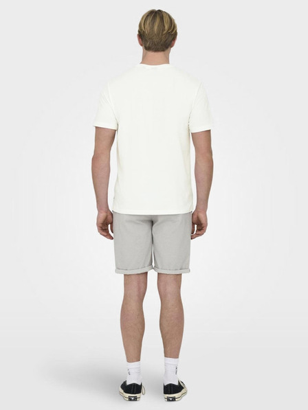 ONLY & SONS Krémszínű férfi ONLY & SONS Kolton póló
