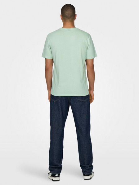 ONLY & SONS Világoszöld férfi póló ONLY & SONS Kolton