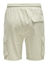 ONLY & SONS Bézs férfi lenvászon rövidnadrág ONLY & SONS Sinus