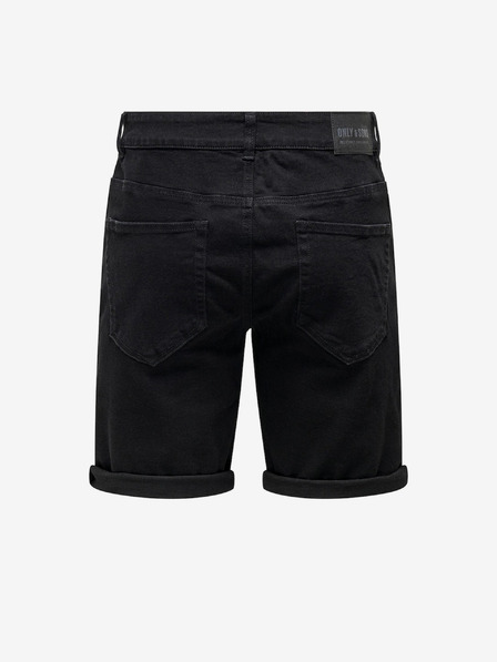 ONLY & SONS Fekete férfi farmer rövidnadrág ONLY & SONS Ply
