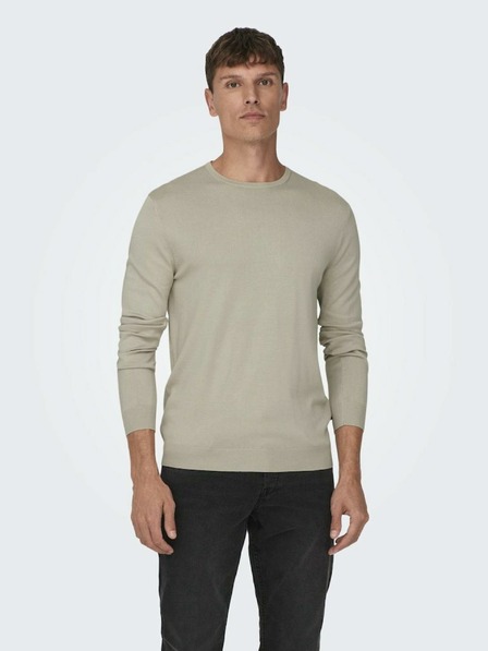 ONLY & SONS Bézs színű férfi ONLY & SONS Wyler Life pulóver