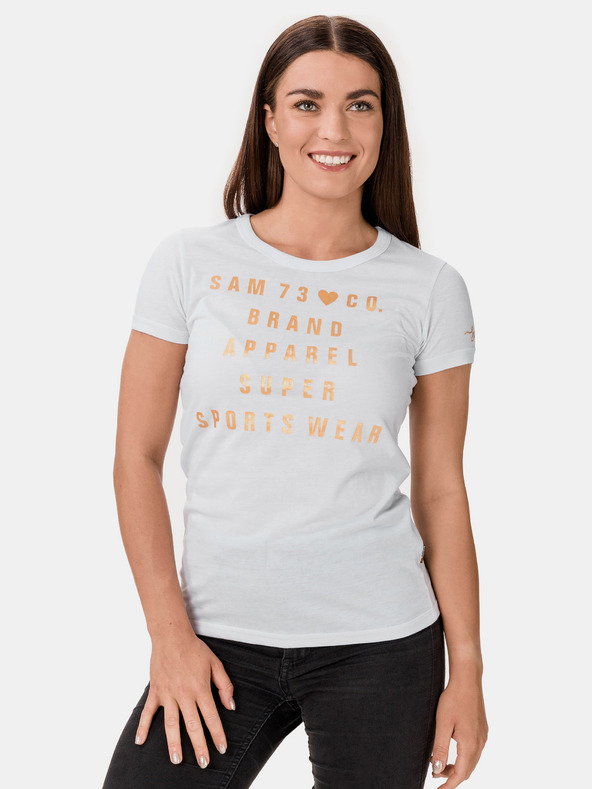 Sam 73 Fehér Női nyomtatott póló SAM 73 Penny