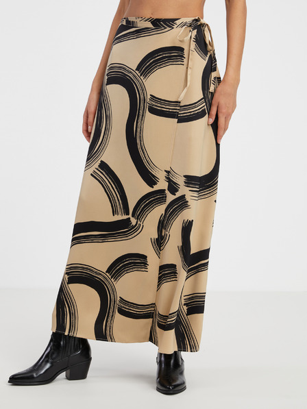 AWARE by VERO MODA Bézs női mintás Wrap Maxi szoknya AWARE by VERO MODA Gusa Gusa