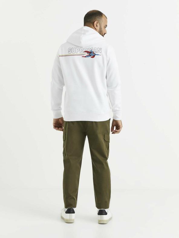 Celio Fehér férfi nyomtatott pulóver Celio Lvemansw