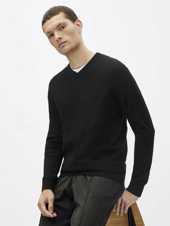 Celio Fekete gyapjú pulóver Celio Semeriv