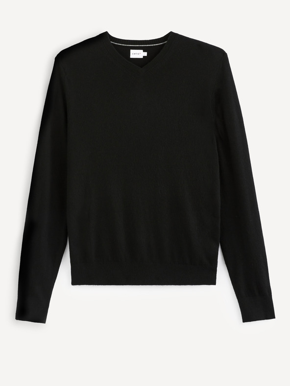 Celio Fekete alap pulóver Celio Sebase