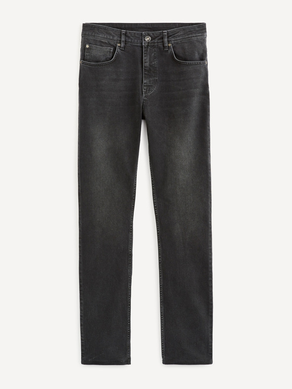 Celio Fekete egyenes szabású farmer Celio Voblack5