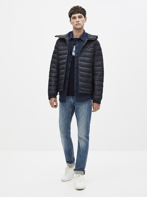 Celio Sötétkék steppelt kabát Celio Sucolor
