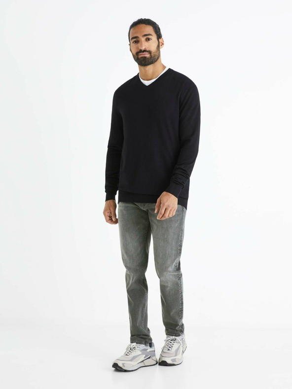 Celio Férfi fekete pulóver Celio Befisrtv