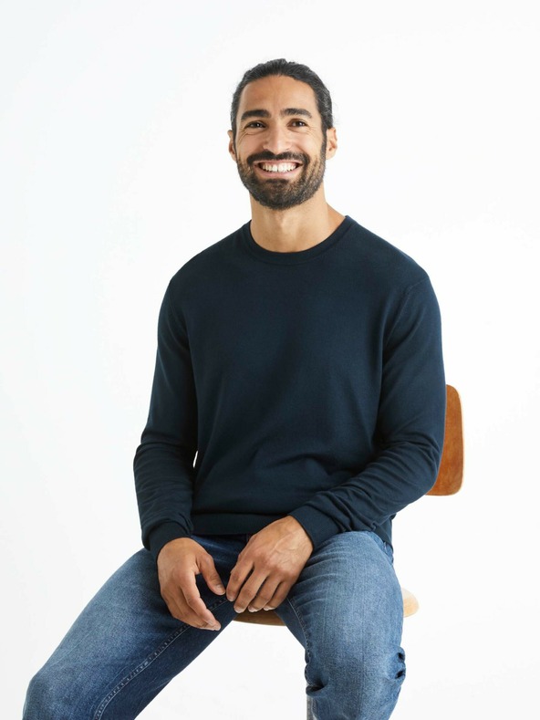 Celio Sötétkék férfi pulóver Celio Befirst