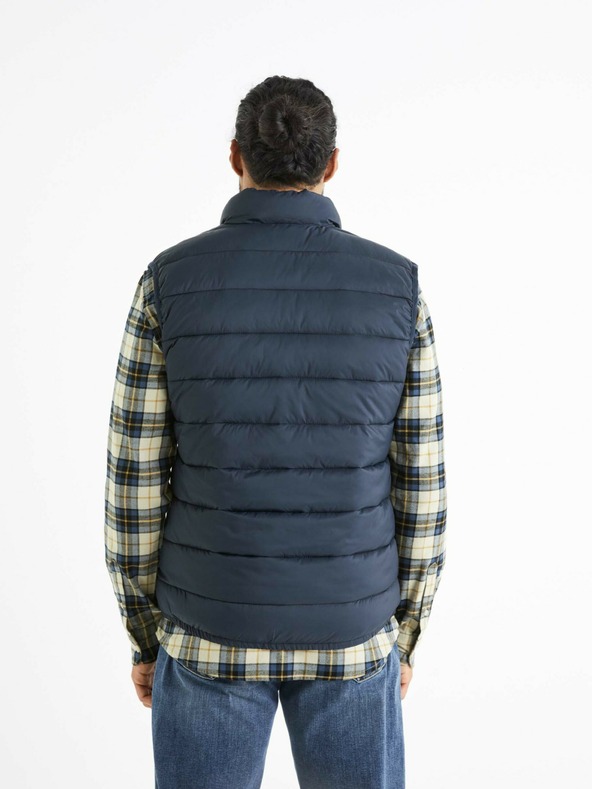 Celio Sötétkék férfi steppelt mellény Celio Bulock