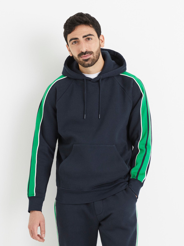 Celio Sötétkék férfi kapucnis pulóver Celio Vebandit