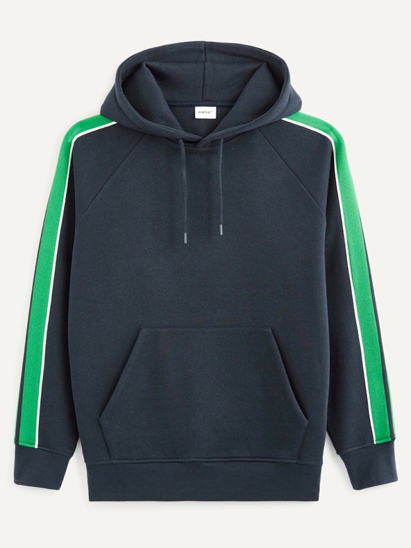 Celio Sötétkék férfi kapucnis pulóver Celio Vebandit