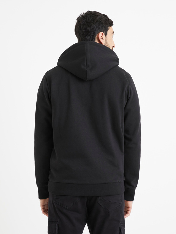Celio Fekete férfi kapucnis pulóver Celio Vetype