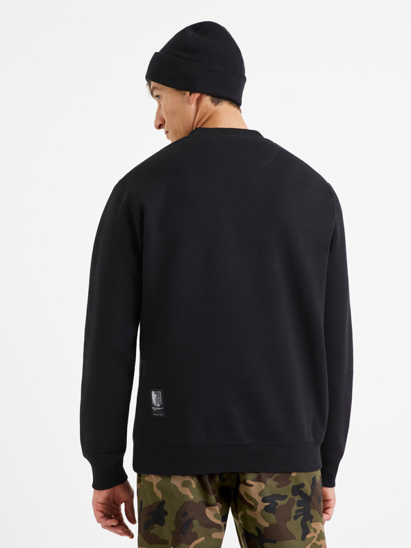 Celio Fekete férfi Celio Attack on Titan kapucnis pulóver