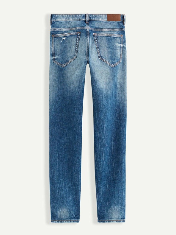 Celio Kék férfi egyenes szabású farmernadrág szakadt hatású Celio Vomarble