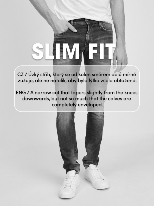 Celio Sötétkék férfi slim fit farmer csíkkal Celio C25