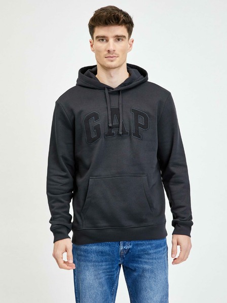 GAP Gap logós fleece pulóver kapucnival GAP