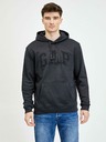 GAP Gap logós fleece pulóver kapucnival GAP