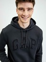 GAP Gap logós fleece pulóver kapucnival GAP