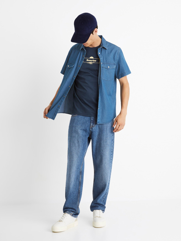 Celio Kék laza szabású farmernadrág Celio C75 Coback2