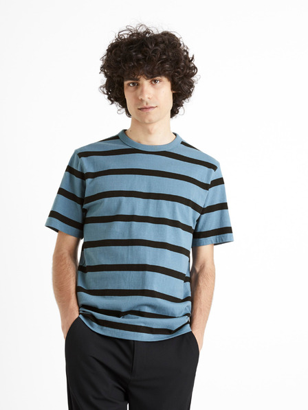 Celio Kék csíkos póló Celio Beboxar
