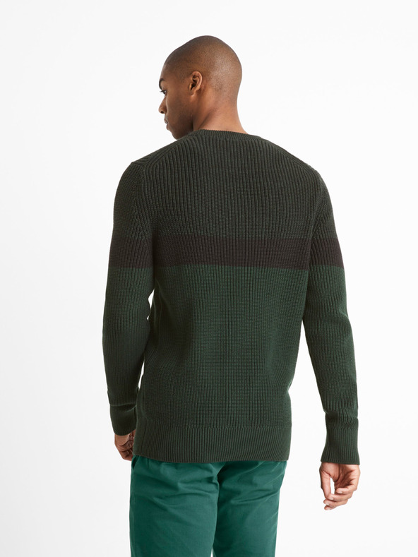 Celio Sötétzöld férfi Celio Ceriblock pulóver