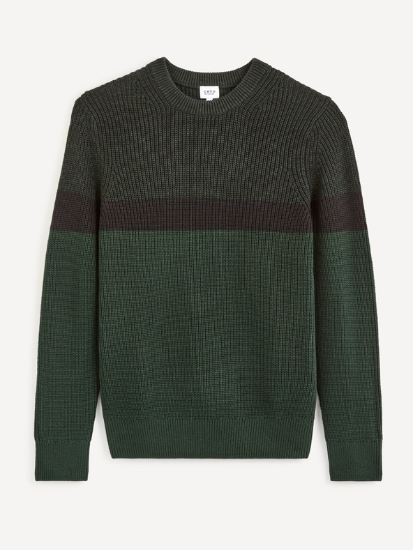 Celio Sötétzöld férfi Celio Ceriblock pulóver