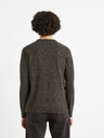 Celio Sötétszürke férfi brindle gombos pulóver Celio Cechilll