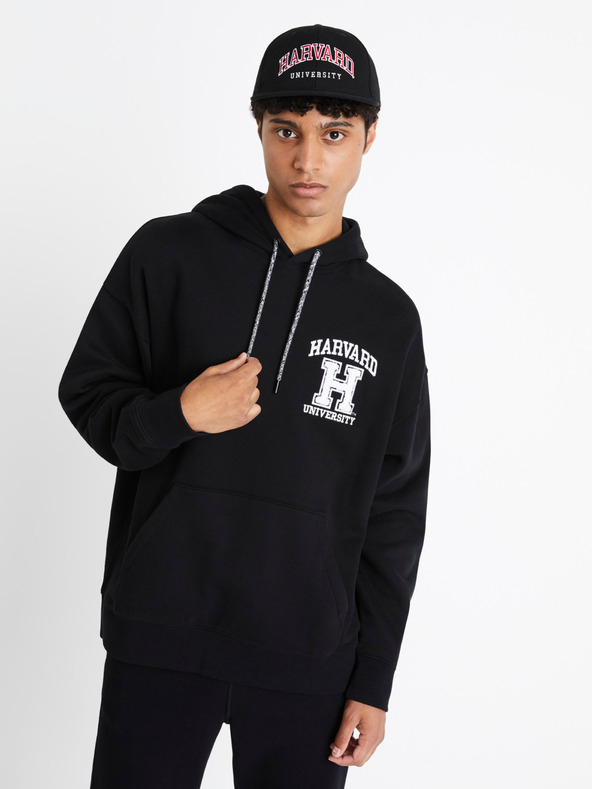 Celio Fekete férfi kapucnis pulóver Celio Harvard Egyetem