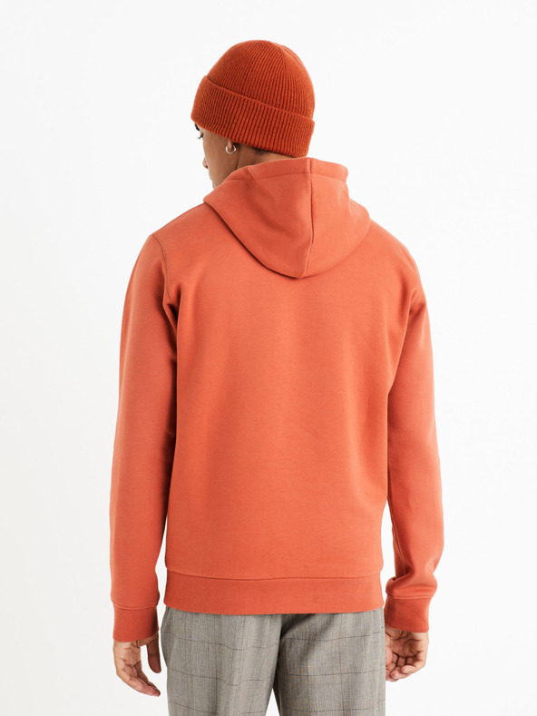 Celio Narancssárga férfi Celio Vesix kapucnis pulóver