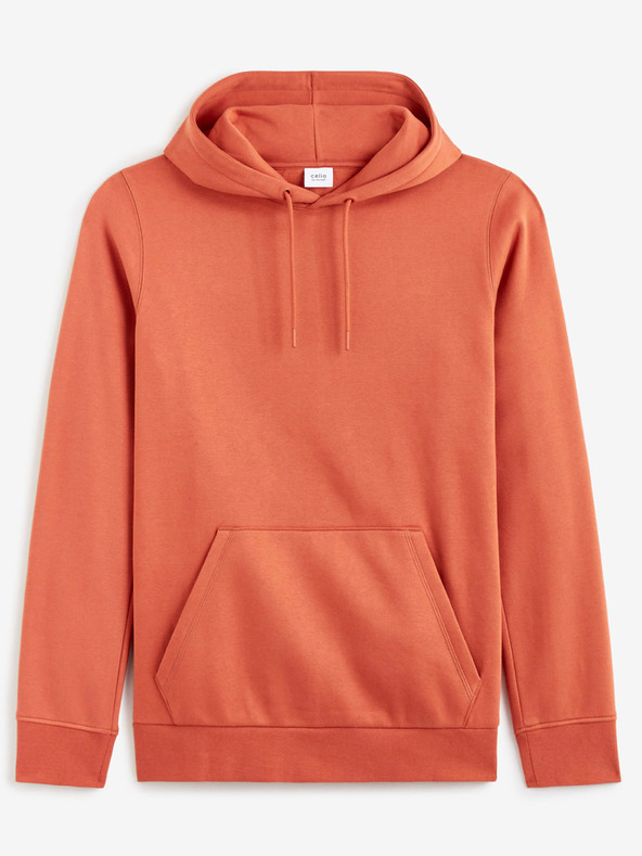 Celio Narancssárga férfi Celio Vesix kapucnis pulóver