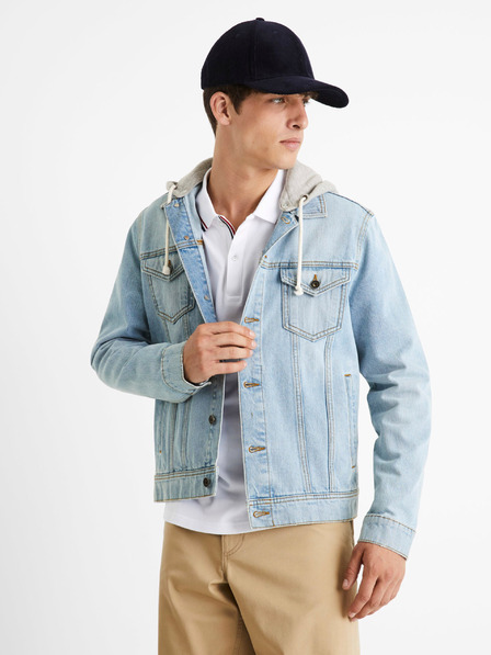 Celio Világoskék férfi farmerdzseki Celio Cudenshood