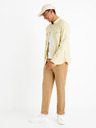 Celio Bézs férfi flanel ing Celio Caoflacko
