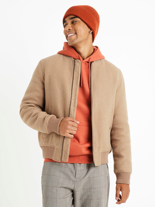 Celio Bézs színű férfi bomber Celio Cubeauty