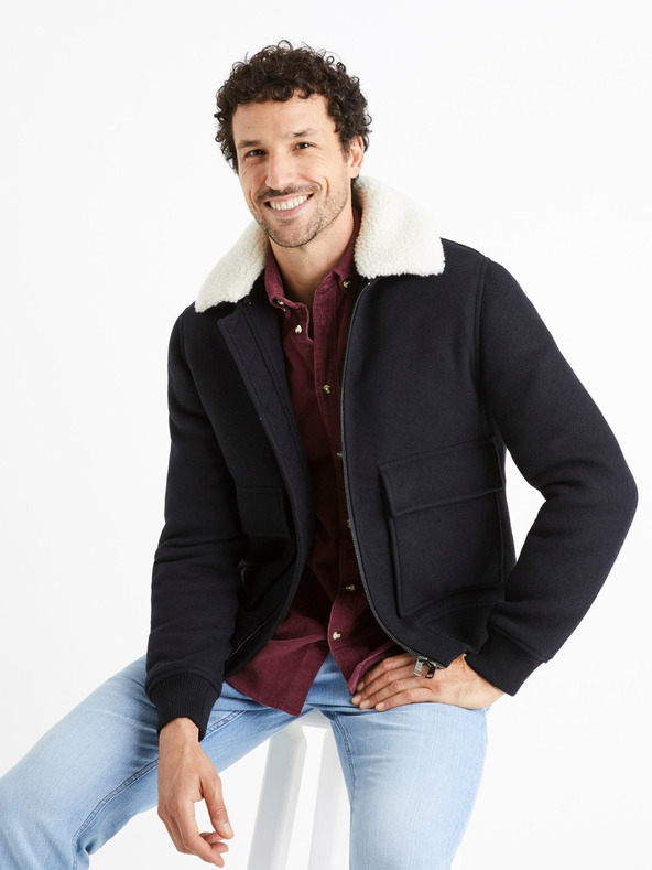 Celio Fekete férfi kabát Celio Cuaviator