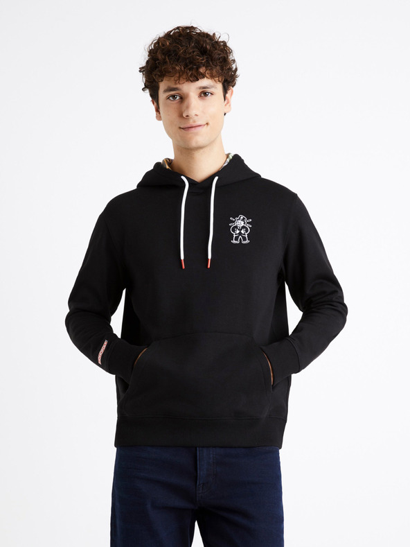 Celio Fekete férfi pulóver Nyomtatott Celio Monopoly