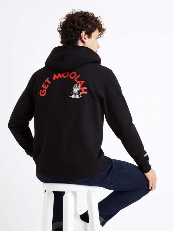 Celio Fekete férfi pulóver Nyomtatott Celio Monopoly