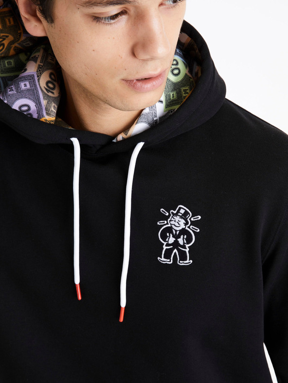 Celio Fekete férfi pulóver Nyomtatott Celio Monopoly
