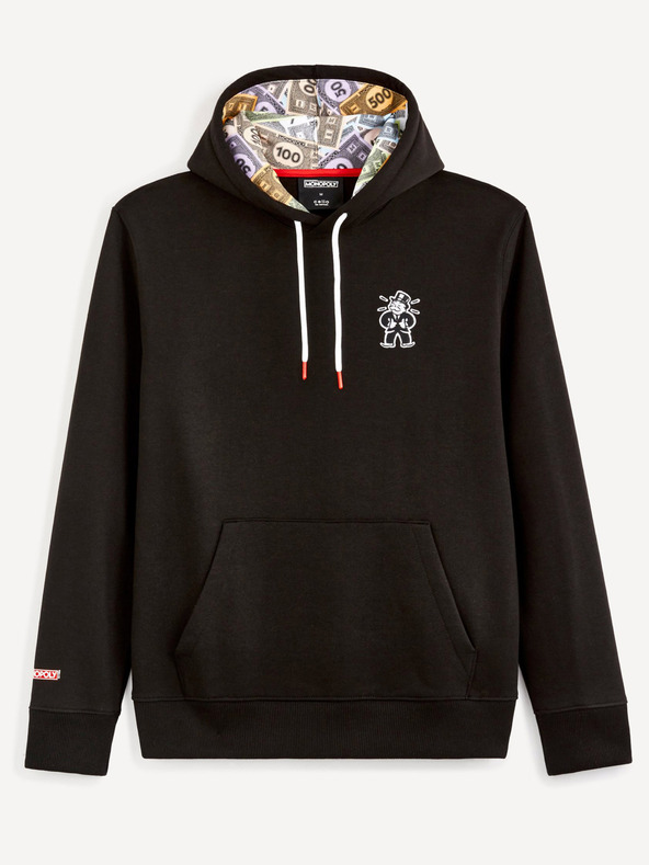 Celio Fekete férfi pulóver Nyomtatott Celio Monopoly