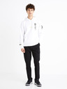 Celio Fehér Férfi Sweatshirt Nyomtatott hátul Celio Assassination Classroom