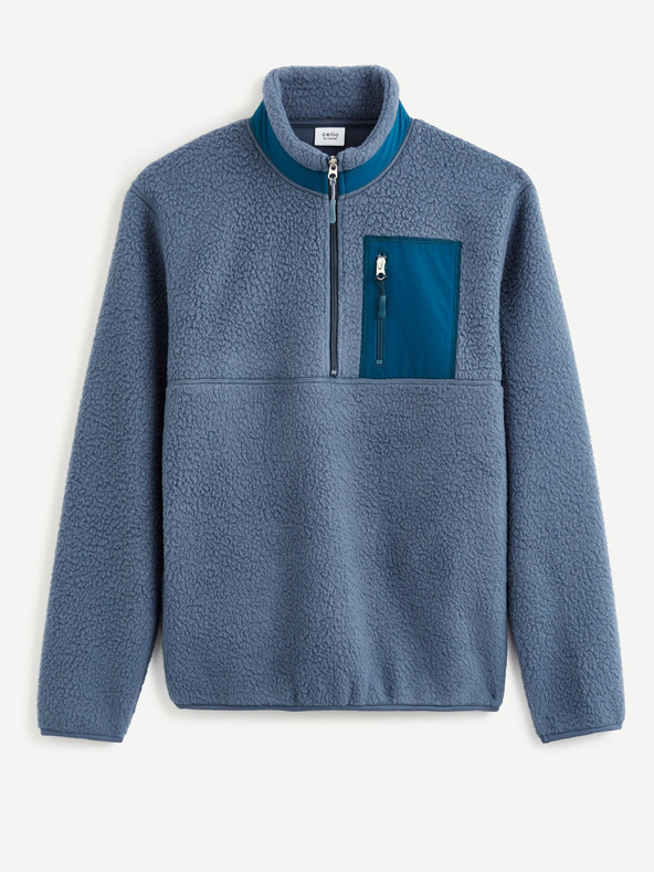 Celio Kék Férfi gyapjú pulóver Celio Cesheep
